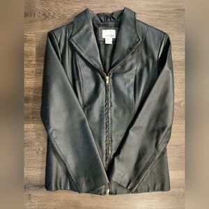 East 5th Genuine Leather Jacket Womens  Black Sz Small